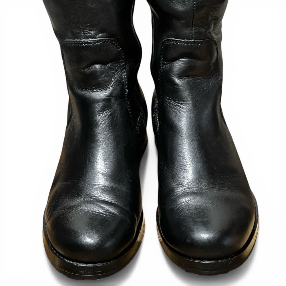Harley-Davidson 13” Knee High Black Leather Zipper Heeled Motorcycle Boot - Picture 12 of 16
